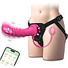 Страпон жіночий Strap-On, Вібратор на ремені з додатковим віброяйцем, керування зі смартфона, фото 6