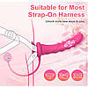 Страпон жіночий Strap-On, Вібратор на ремені з додатковим віброяйцем, керування зі смартфона, фото 10