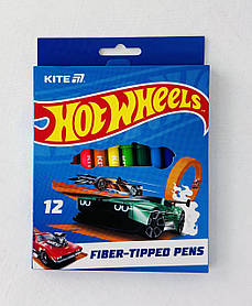 Набір фломастерів 12 кольорів Hot Wheels (HW24-447) Kite