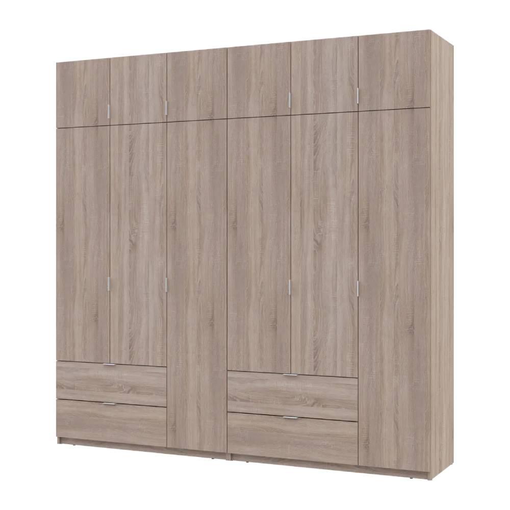 Шафа для одягу Doros Лукас Дуб сонома 3+3 ДСП 240х50х240 DRS-011703 (42005107), фото 1