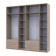 Шафа для одягу Doros Лукас Дуб сонома 3+3 ДСП 240х50х240 DRS-011703 (42005107), фото 2