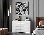 Комод Doros Рон 8 Білий 8 Ящиків 130х38х81 DRS-011774 (41516172), фото 2