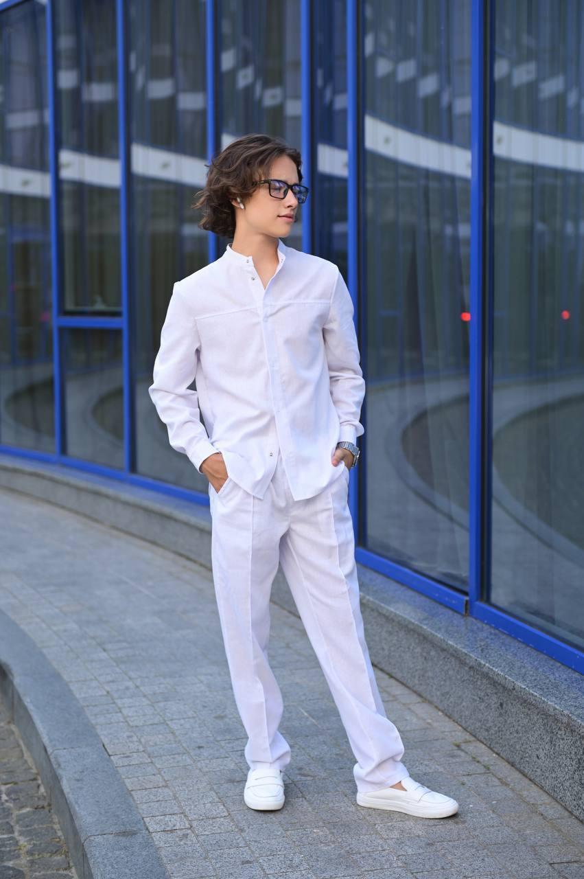 Костюм підлітковий двійка рубашка та штани гурт роздріб дроп 23089, фото 1