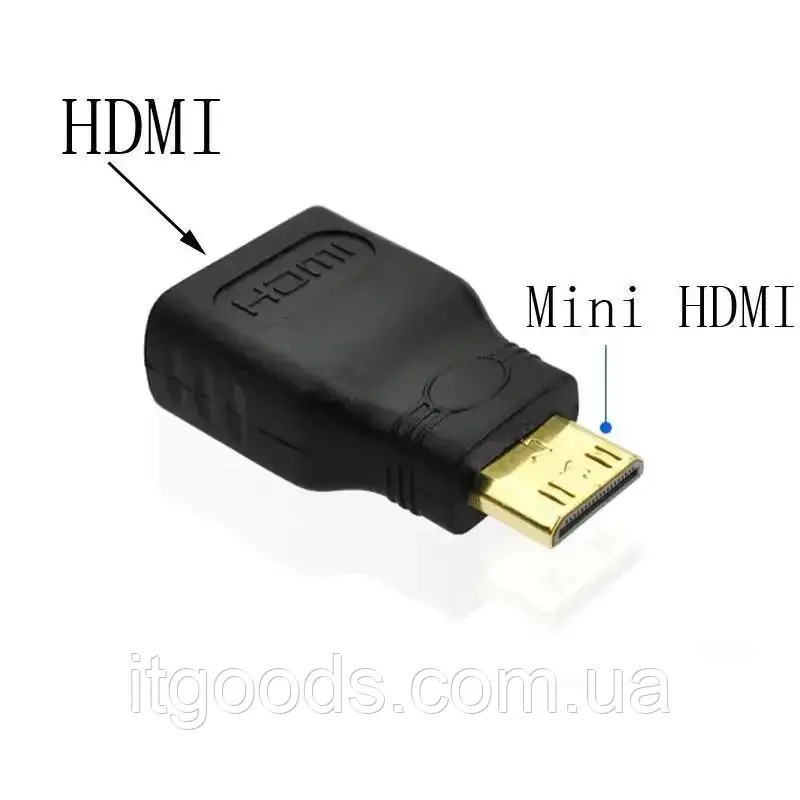 Адаптер перехідник HDMI (мама) - mini HDMI (тато) для монітора, ноутбука, проектора, фотоапарата, телевізора