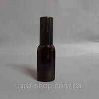 Флакон Еліт 30 мл коричневий (горловина 18) з дозатором чорним дельфін (тара для косметики)