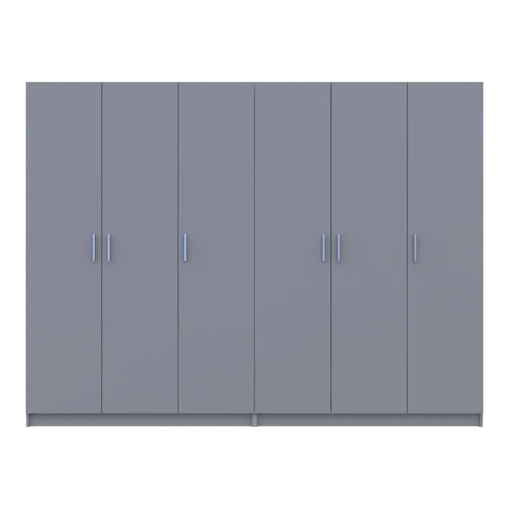 Шафа для одягу Doros Промо Сірий 3+3 ДСП 270х48х204 DRS-011629 (80737768), фото 1