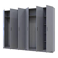 Шафа для одягу Doros Промо Сірий 3+3 ДСП 270х48х204 DRS-011629 (80737768), фото 4