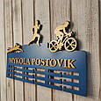 Медальниця для спортсмена. Вішалка троєборство. Вішалка для нагород з триатлону. Вішалка для нагород, фото 2