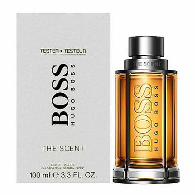Елітна чоловіча туалетна вода Hugo Boss The Scent 100ml тестер оригінал, пряний деревно-фруктовий аромат