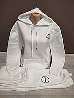 Жіночий утепленний спортивний костюм "Італія" двійка штани та худі 44-50 розміри білий