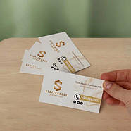 Візитка (90х50 мм) з логотипом для ресторанів і кафе 100 шт, фото 2