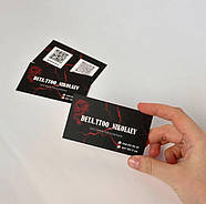 Візитка (90х50 мм) з логотипом для ресторанів і кафе 100 шт, фото 5