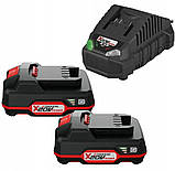 Дриль-шуруповерт PARKSIDE PERFORMANCE PABSP 20-LI C4 з акумулятором 2ah 2шт, фото 2