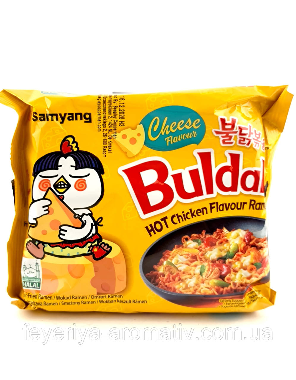 Локшина швидкого приготування SamYang Buldak Hot Chicken Ramen Cheese Flavour 140 г