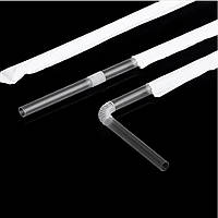 Прозора трубочка для напоїв Ø4.8мм 21см із вигином в упаковці, соломка для напоїв 200 штук