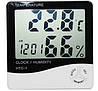 Цифровий термометр гігрометр HTC-1 годинник будильник, фото 2