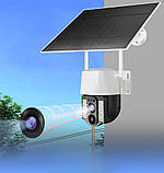 Бездротова вулична камера відеоспостереження 4G VC3-G PTZ із сонячною панеллю нічним баченням датчиком руху, фото 4