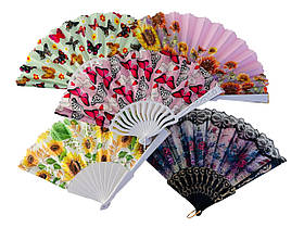 Віяло Соняшники/Квіти/Метелики (36830Ф)