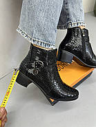 Ботильйони жіночі SANBORINA S439 чорні шкіряні 36, фото 3