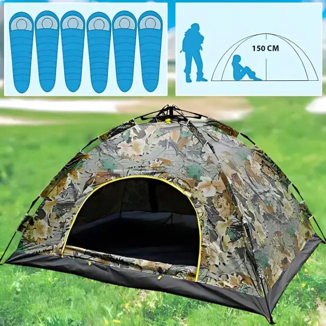 Саморозкладний намет автомат 6-х місний (2х2,5м), піксельно-камуфляжний