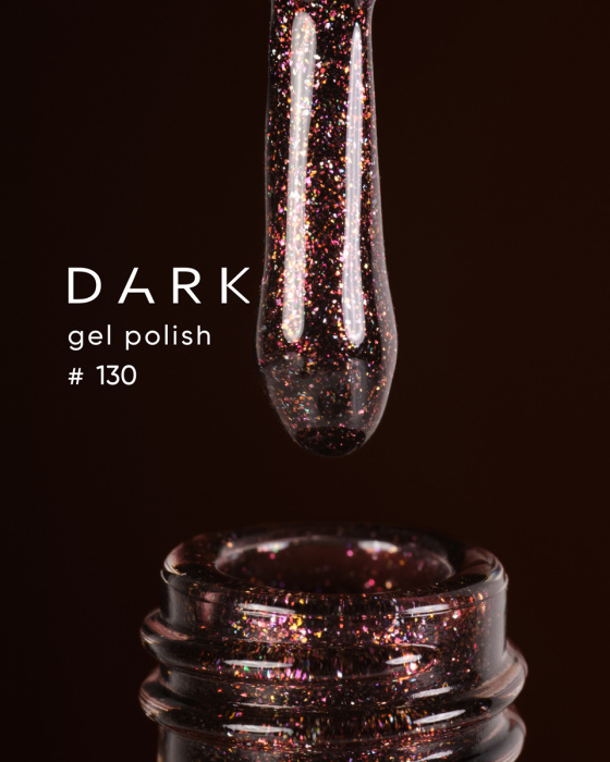 Dark gel polish 130, 6 ml, фото 1