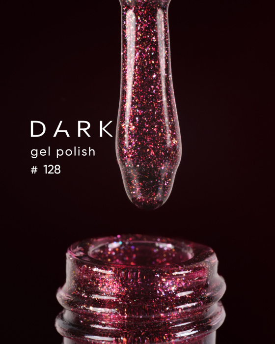 Dark gel polish 128, 10 ml, фото 1