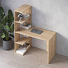 Письмовий стіл зі стелажем зліва колір дуб сонома h148*120*60 см, фото 2