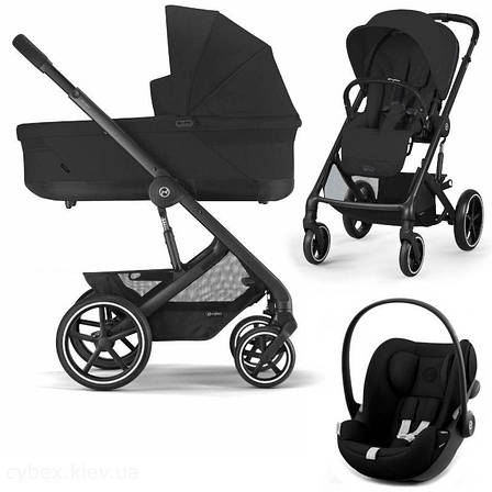 Коляска Cybex Balios S Lux 3 в 1  Moon Black / Автокрісло Cloud G Moon Black, фото 1