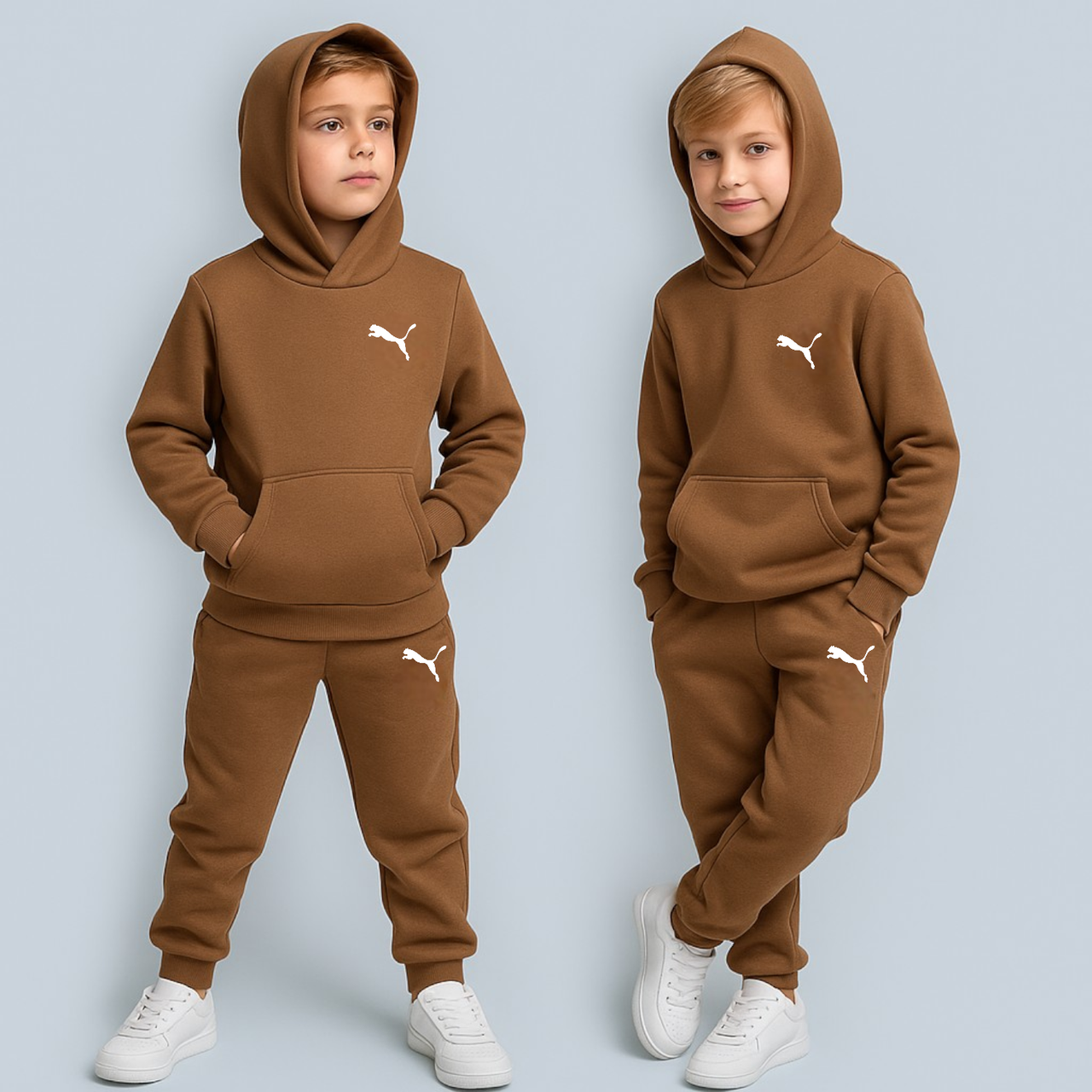 Теплий Костюм на флісі для хлопчика 98-110 см 003337 Туреччина Коричневий