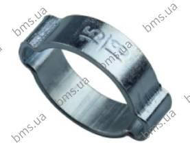 Хомут 15-18 обжимний 8 мм 3/8" з вушками, фото 1