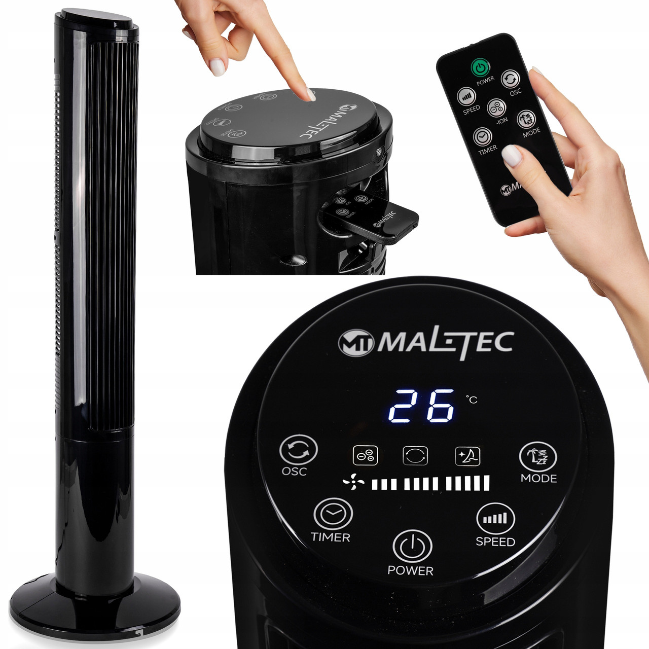 Вентилятор колонний з іонізацією MalTec WK500Wt-ION (Польща), фото 1