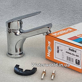 Латунний змішувач для умивальника HAIBA NIKAS 001 CHROME