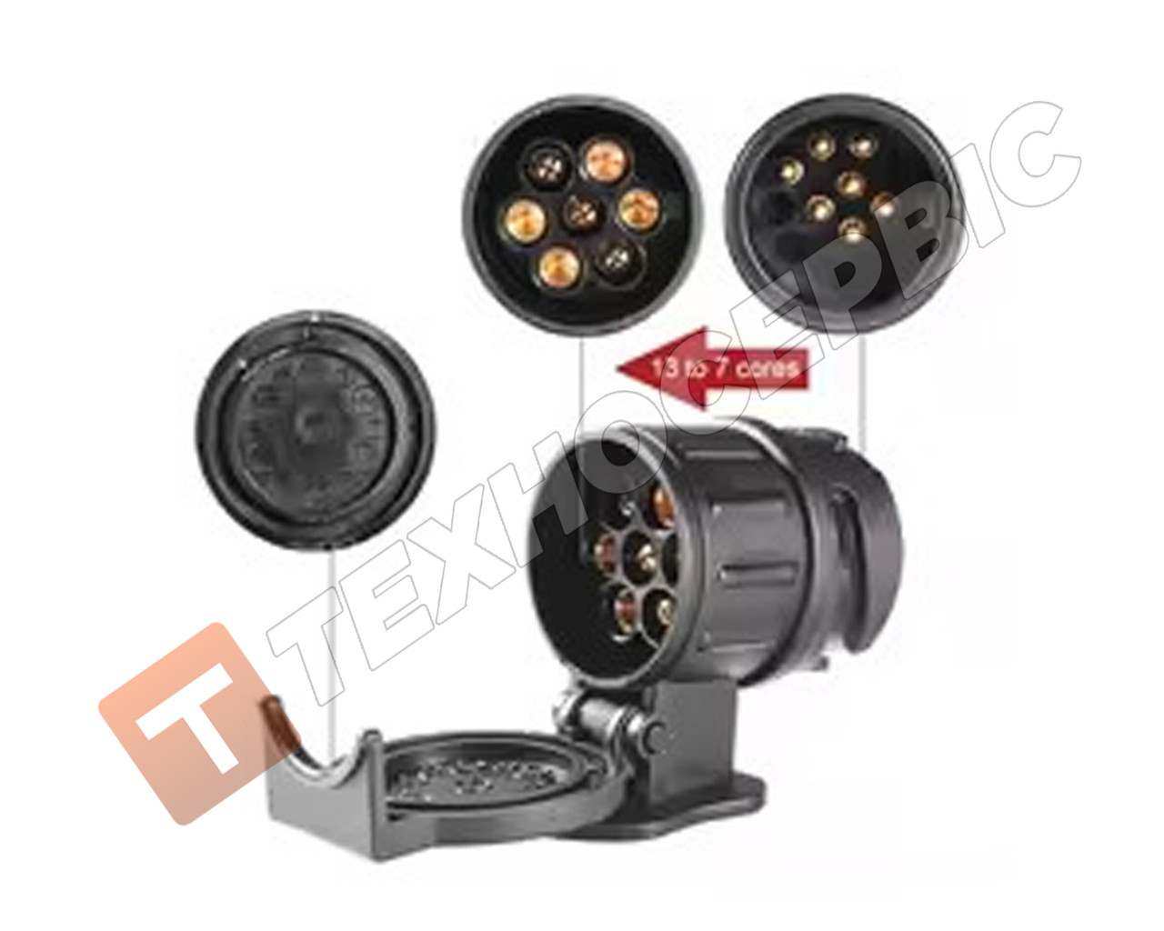 Перехідник адаптер причепа 13pin на 7pin 12v