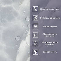 Шпалери самоклеючі в рулоні миючі 3м*60см*2мм стінова PET плитка SW-00001700, фото 3