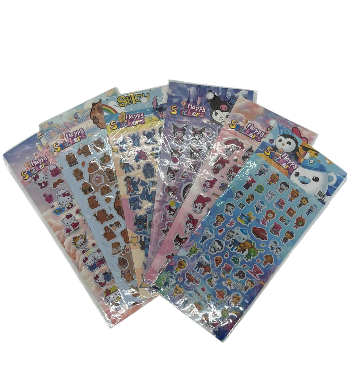 Дитячі наліпки мультгерої асорті, фото 1