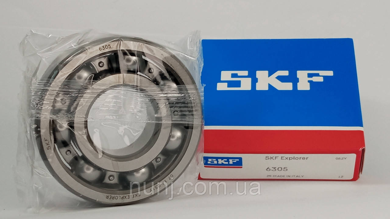 Підшипник 6305 SKF (305) розміри: 25*62*17 кульковий радіальний, фото 1