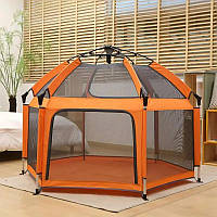 Дитячий манеж-шатер складаний з москітною сіткою і дахом, Ігровий будиночок-палатка для дому та вулиці