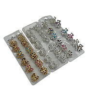 Металевий міні крабік з камінням