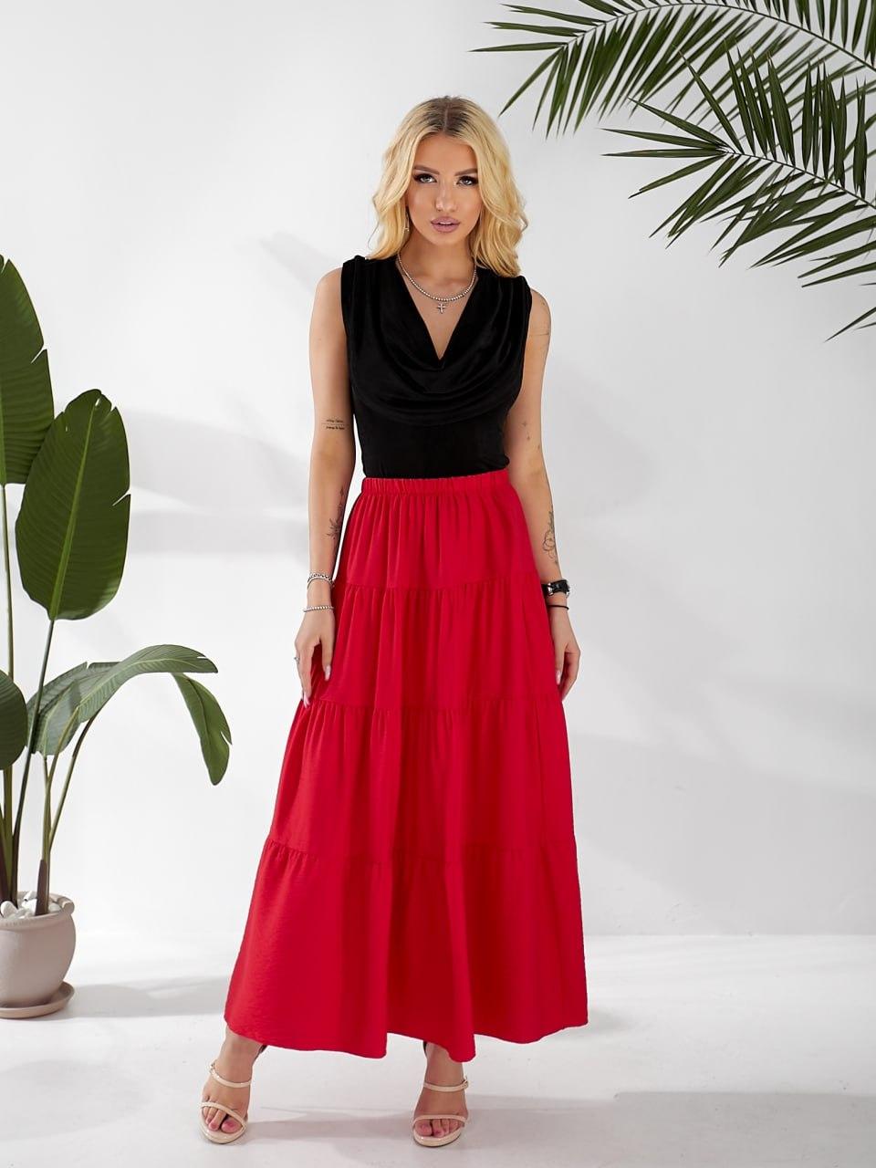 Спідниця жіноча з воланами у кольорах 23098, фото 1