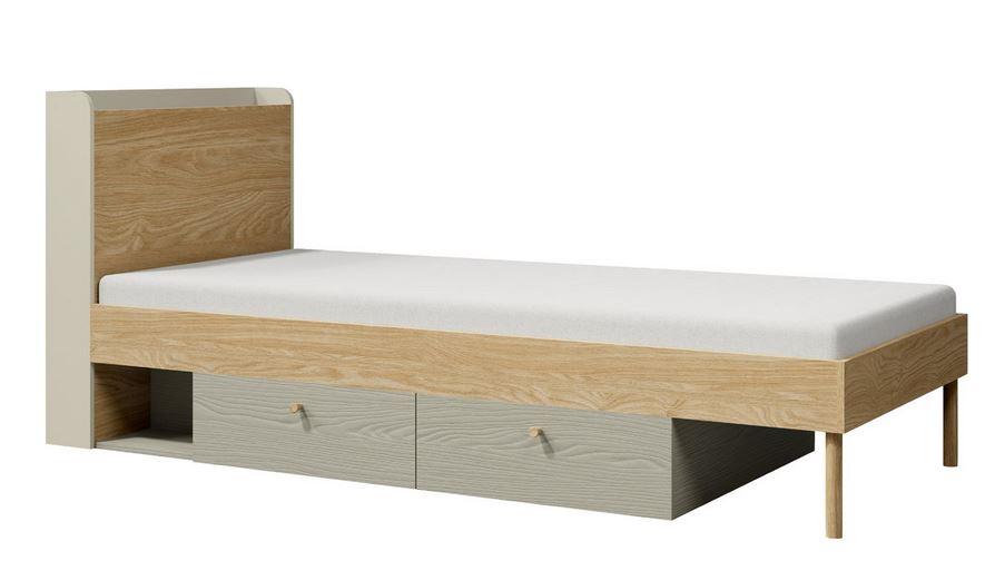 Ліжко односпальне Yuki REG 13 спальне місце 90х200 см (JUREK ТМ)