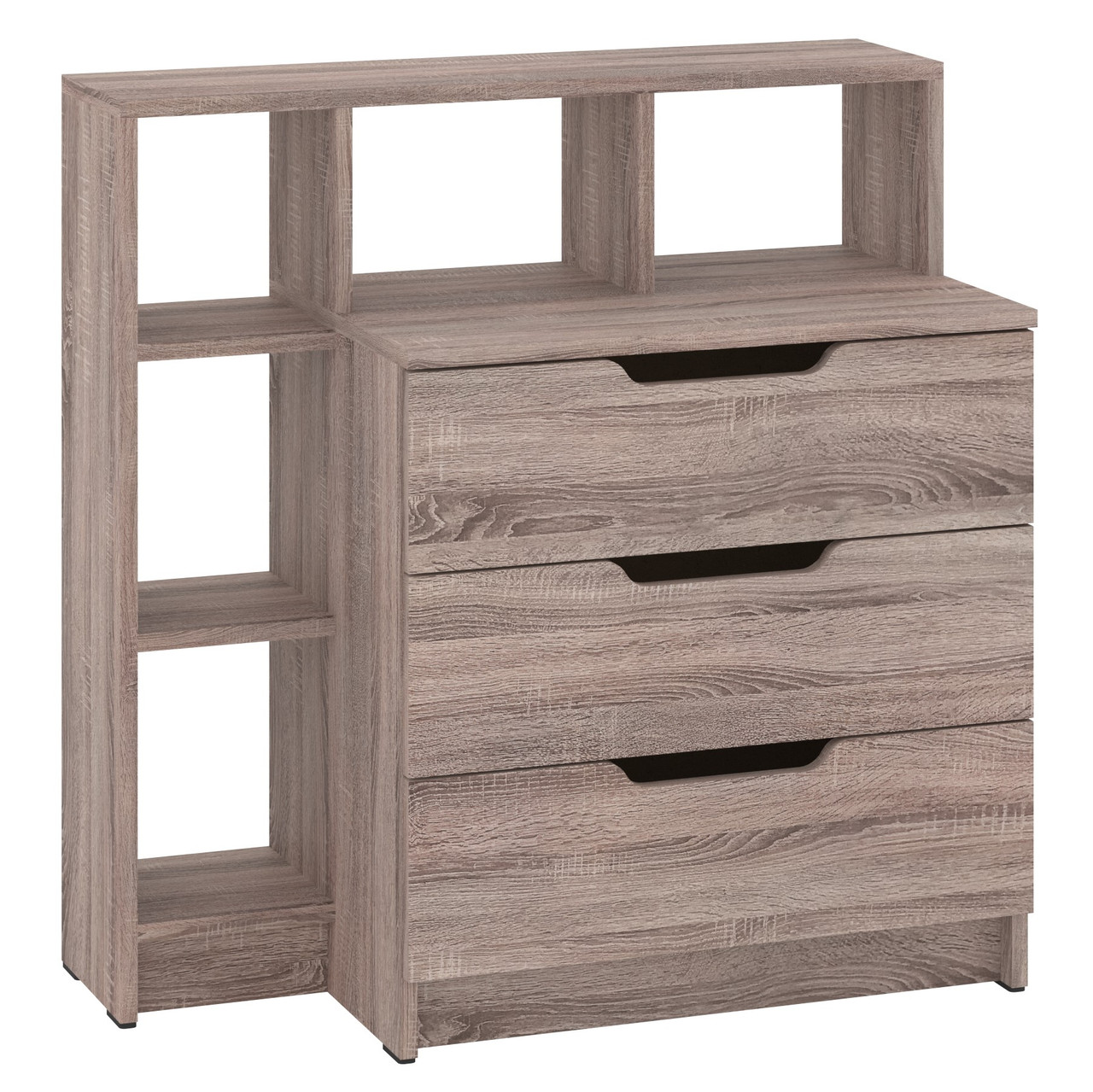 Комод на 3 ящики з надбудовою 3+5  трюфель, фото 1