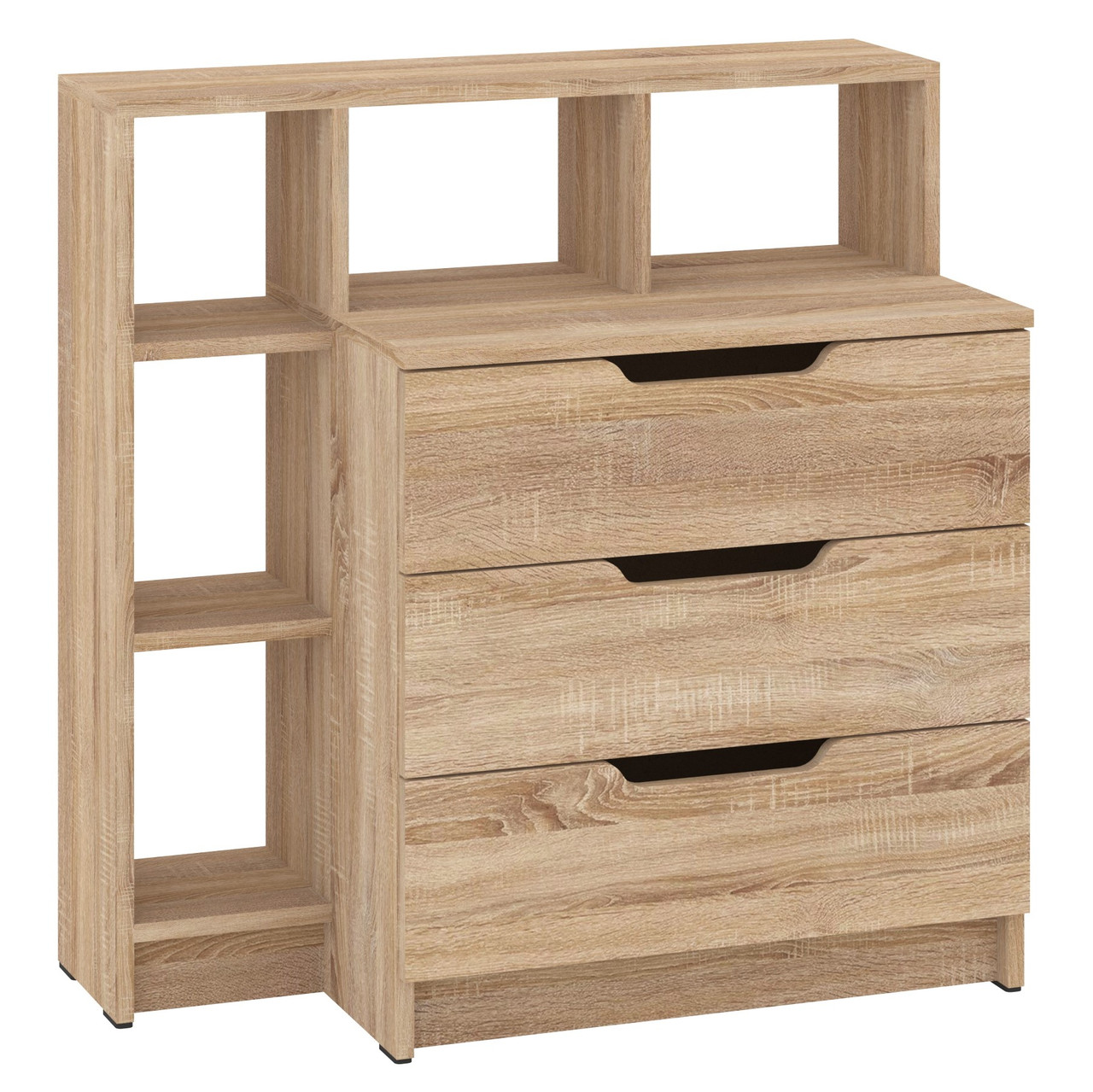 Комод на 3 ящики з надбудовою 3+5 дуб сонома, фото 1