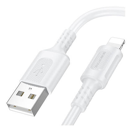USB-кабель Borofone BX111 Lightning 2.4A, білий (BX111)