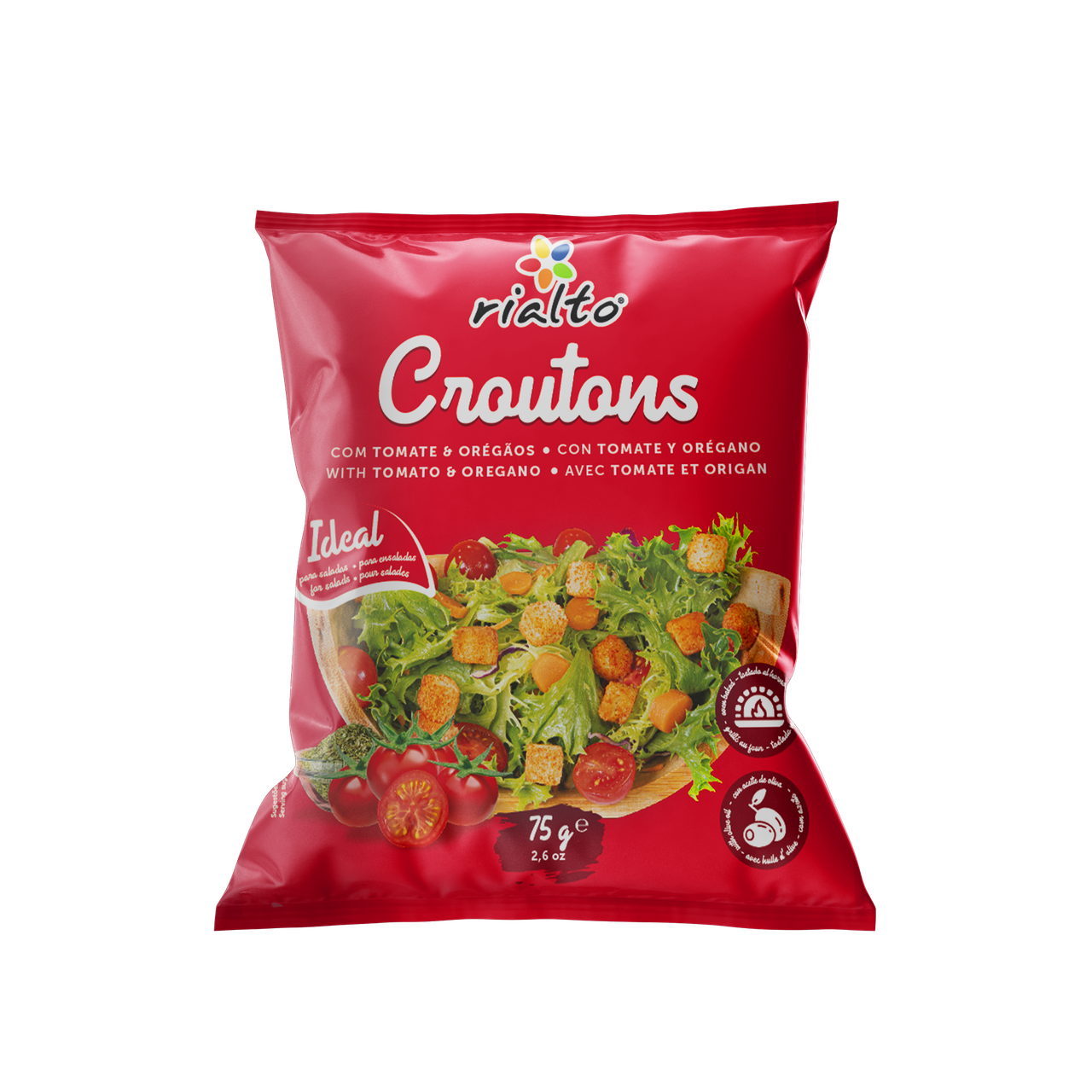 Крутони з томатами та орегано 75 г/14шт, фото 1