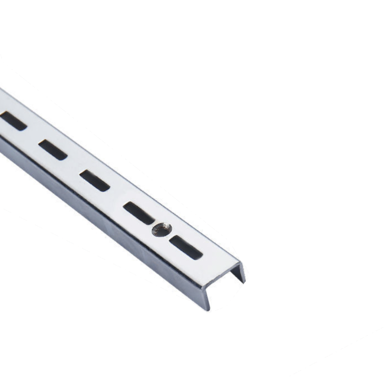 Рейка (профіль) одинарна хромована пристінна 2м напрямна (Китай),номер 4.