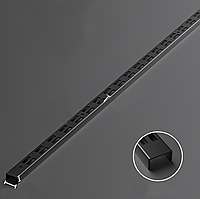 Рейка подвійна чорна пристінна 2м напрямна