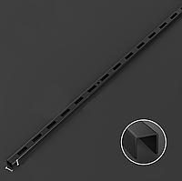 Рейка одинарна чорна пристінна 2м напрямна