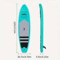 САП дошка 320х76x15 бірюзова для серфінгу, сапборд для веслування стоячи на подарунок для жінки, для прокату