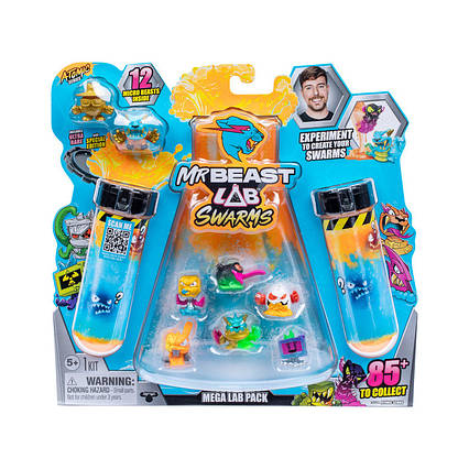 Лабораторія у пробірці Atomic Swarms 12, вид. 3. Ігровий набір ТМ "MrBeast Lab" з новими елементами та інструкцією (124720)
