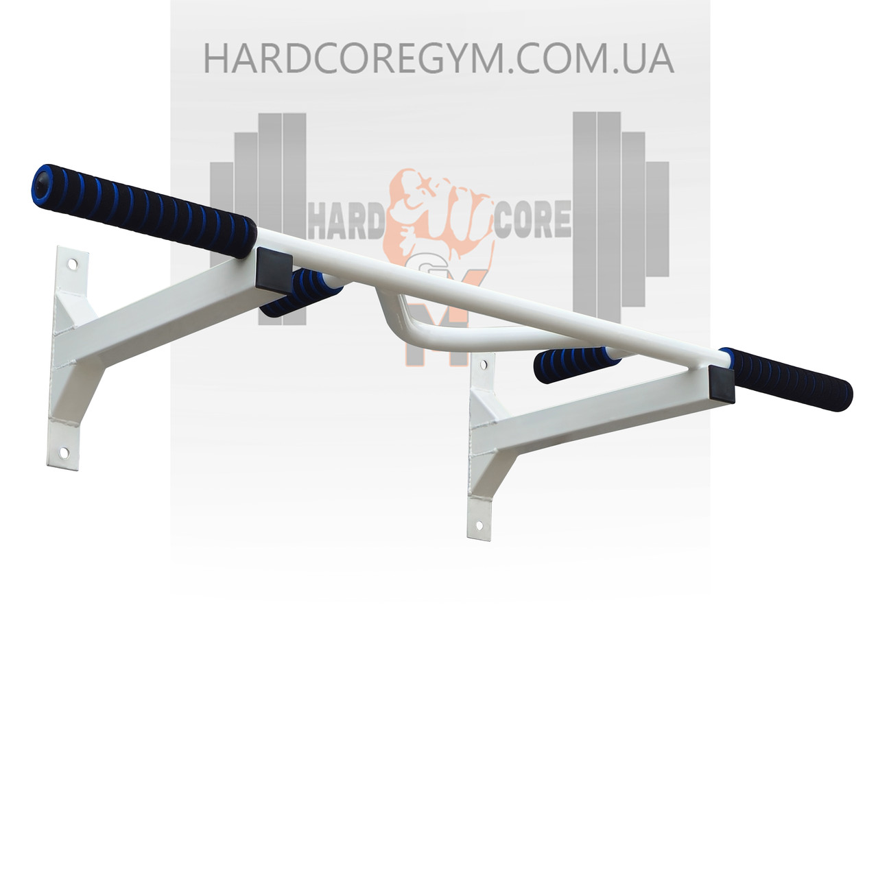 Турнік настінний цільний №2 з м'якими ручками / Білий Рівний, фото 1